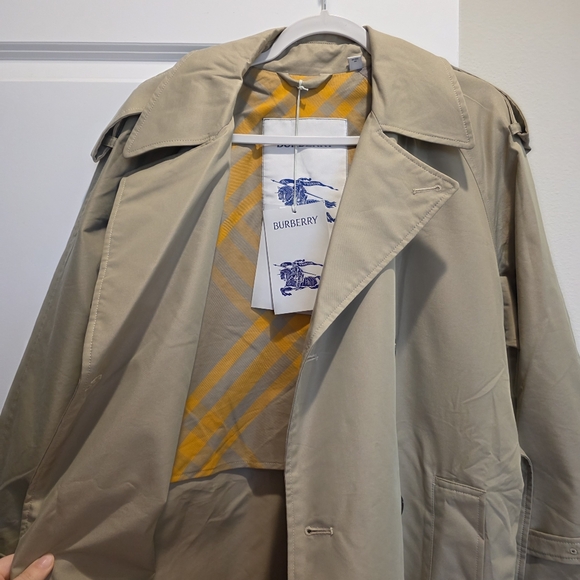 Burberry Trench Coat Khaki Oversized UK 10 US 8 - Never Worn - Picture 14 of 17